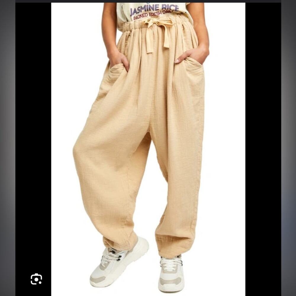 Free People WOMEN'S ESSENTIAL DOUBLE-CLOTH HAREM PANTS